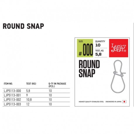 Agrafa Lucky John Round Snap