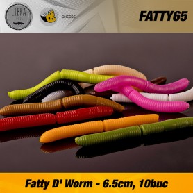 Naluca Pastrav Fatty D' Worm 6,5cm/10buc - Libra
