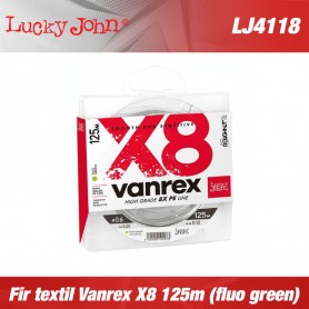 Fir textil Lucky John Vanrex X8 125m (fluo green)