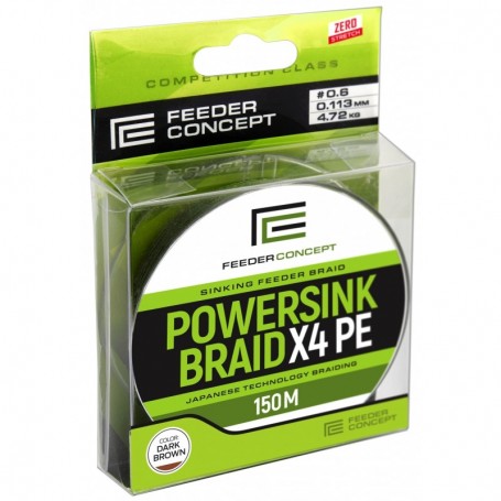 Fir Textil Feeder Concept braided line POWERSINK Dark Brown