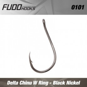 Carlig Fudo Delta Chinu W Ring, Black Nickel