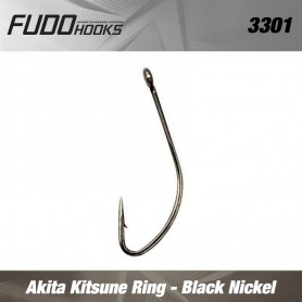 Carlige Fudo Akita Kitsune Ring , Black Nickel