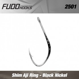 Carlige Fudo Shim Aji Ring , Black Nickel