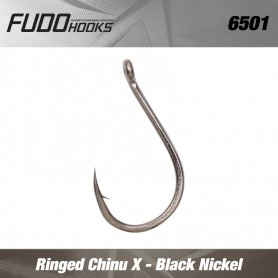 Carlige Fudo Ringed Chinu X , Black Nickel