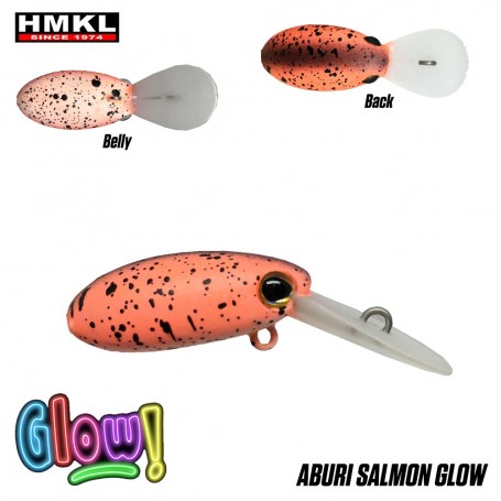 HMKL INCH Crank MR Custom Painted 25mm - 1.6g - ABURI SALMON GLOW