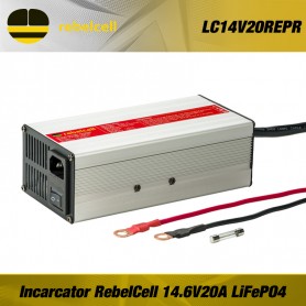 REBELCELL Incarcator 14.6V20A pentru baterie 12V80 PRO LiFePO4