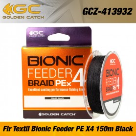 Fir Textil Golden Catch Bionic Feeder PE X4 150m Black