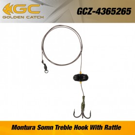 Catfish Rig Golden Catch Treble Hook With Rattle