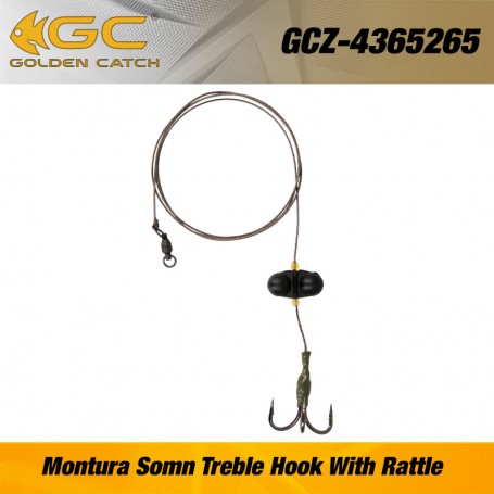 Catfish Rig Golden Catch Treble Hook With Rattle