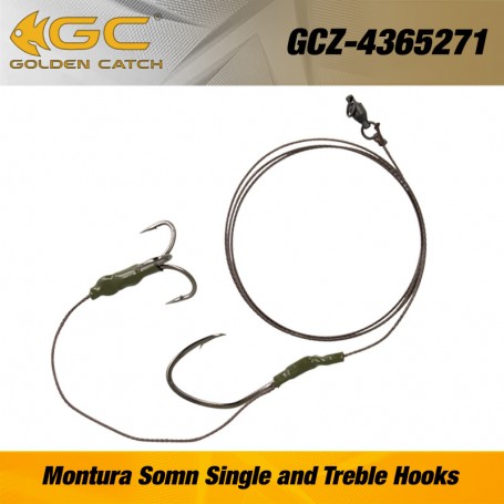 Catfish Rig Golden Catch Single and Treble Hooks