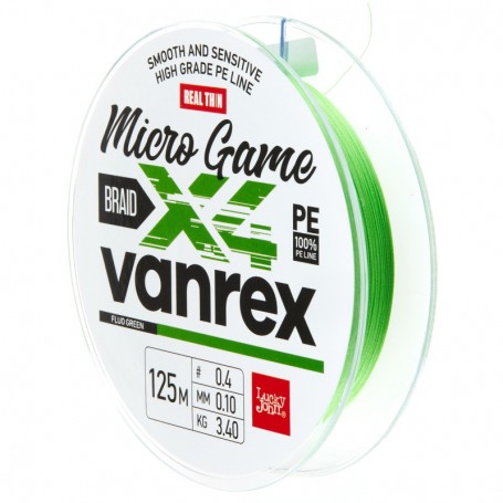 Fir textil Lucky John  Vanrex MICRO GAME X4 BRAID Fluo Green