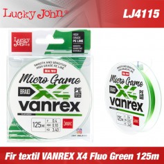 Fir textil Lucky John  Vanrex MICRO GAME X4 BRAID Fluo Green