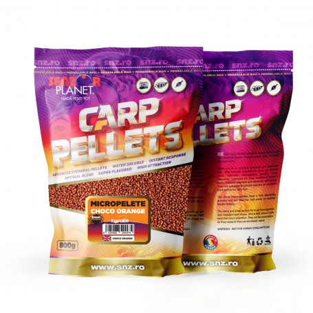 Senzor MICROPELETE 2 mm CHOCO ORANGE (PORTOCALIU) 800g