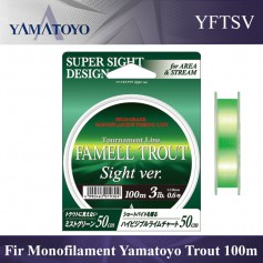 Fir Monofilament Yamatoyo Famell Trout Sight Edition 100m 150m
