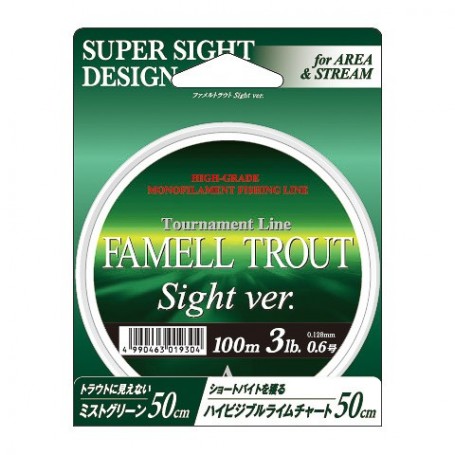 Fir Monofilament Yamatoyo Famell Trout Sight Edition 100m 150m