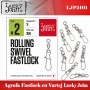 Agrafa cu vartej Lucky John Rolling Swivel Fastlock